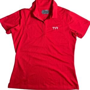 TYR Women's Alliance Tech Polo Shirt Red - TFCTP3A - Size Small - $50 - NWOT